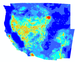 map of geothermal favorability